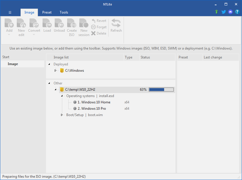 NTLite Creating ISO image